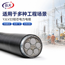 国标YJLV22交联铝芯电缆市政光伏远距离输电线多规格现货批量采购
