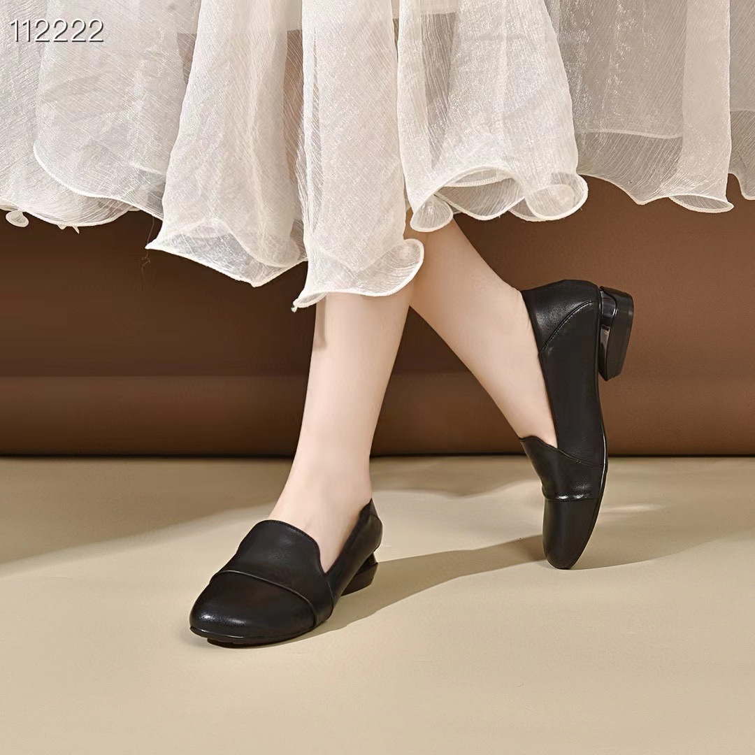 Damen Freizeitschuhe Runde Zehenpartie Blockabsatz Bequem Stil_voghion.com