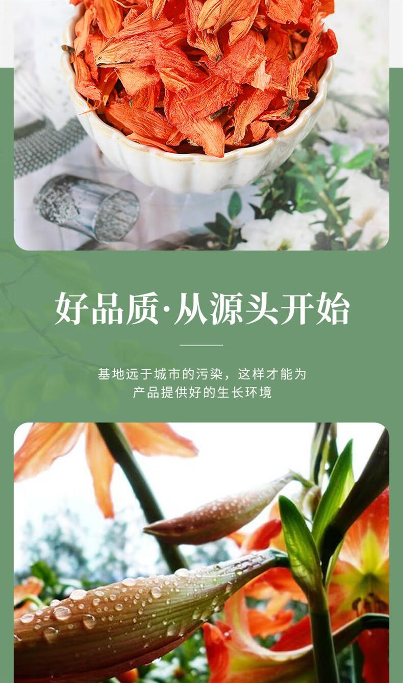 Dried Lily Flower Tea 500g Bai He Hua Loose Herbal Flowers Natural Floral Infusion key features