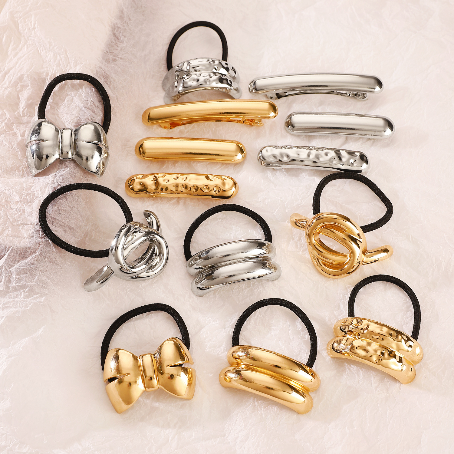 1 Piece Quantity Vintage Style Women's Knot Alloy Irregular Plating Hair Tie