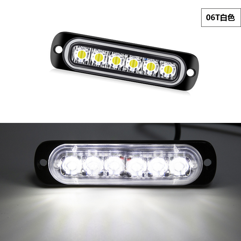 Lámpara lateral LED para automóviles y camiones Lámpara de parpadeo ultra delgada 6 luces Lámpara de advertencia Lámpara de señal