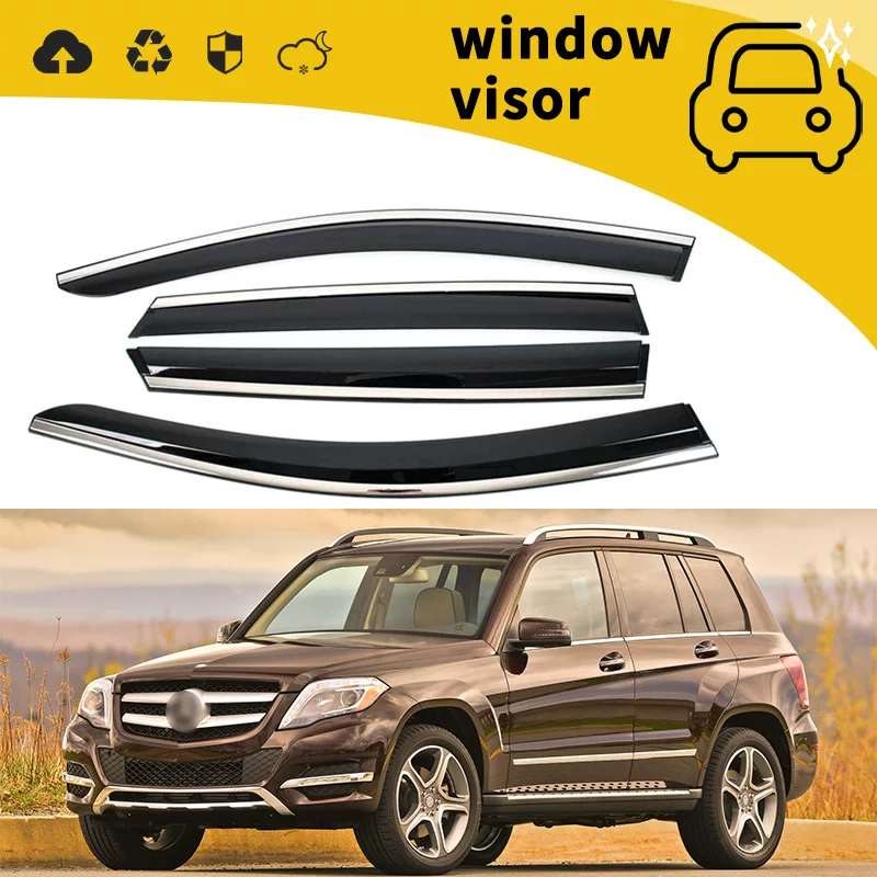 Подходит для дверей Mercedes-Benz GLK250 GLK300, блокировка дождя, модификации дождевой козырька