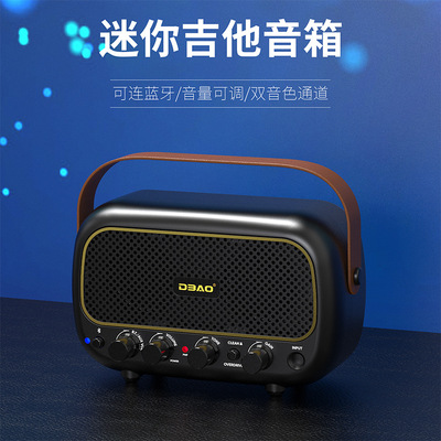 Гитара, маленькие дорожные портативные колонки с зарядкой, bluetooth, 5W