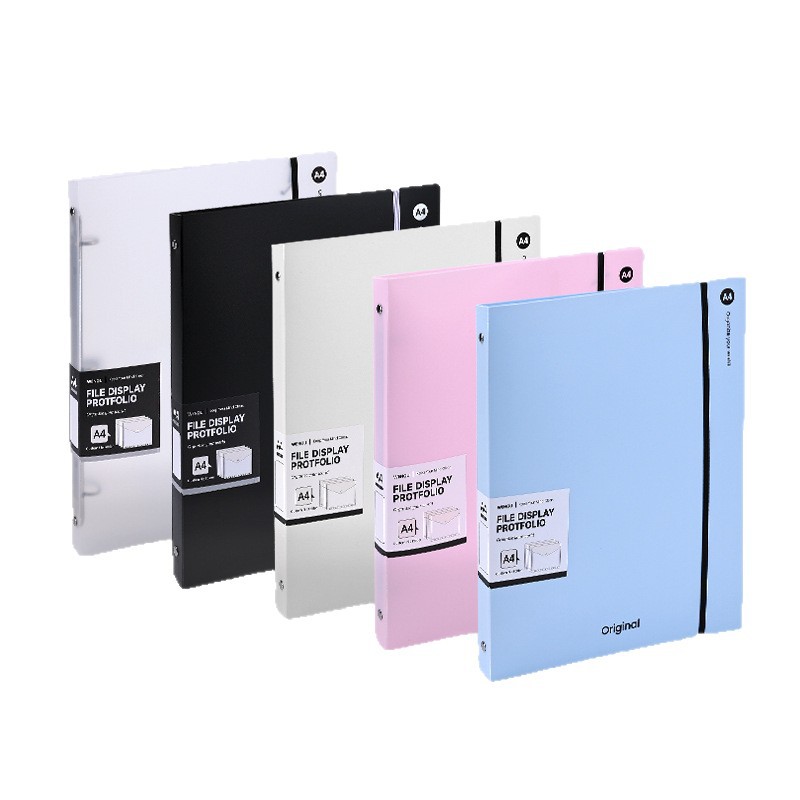 A4 carpeta de hojas sueltas papel de prueba bolsa de almacenamiento bolsa de archivo de hojas sueltas libro de almacenamiento de documentos comerciales libro de información transparente y simple