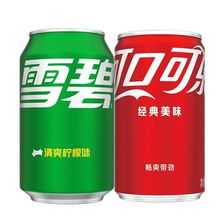 可口可乐330ml罐装雪碧芬达听装碳酸饮料多口味混装包邮一般群木