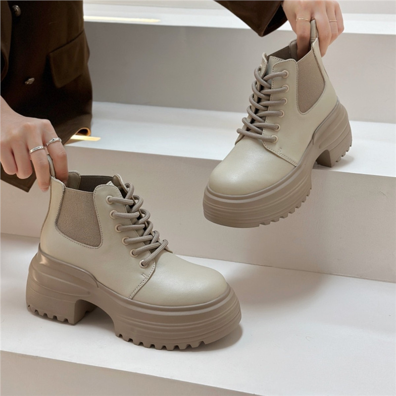 Dames laarzen met plateau van echt leer voor de winter_voghion.com