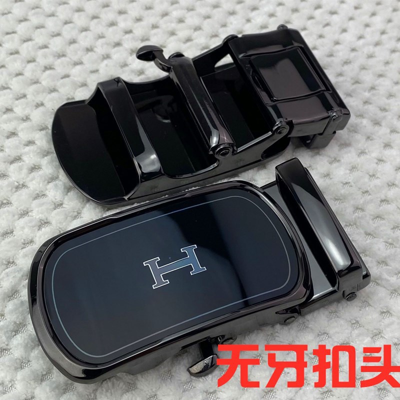 Los hombres sin dientes hebilla automática cinturón hebilla pantalones cabeza agujero-libre desdentado aleación cinturón cabeza llave sin dientes hebilla Nuevo