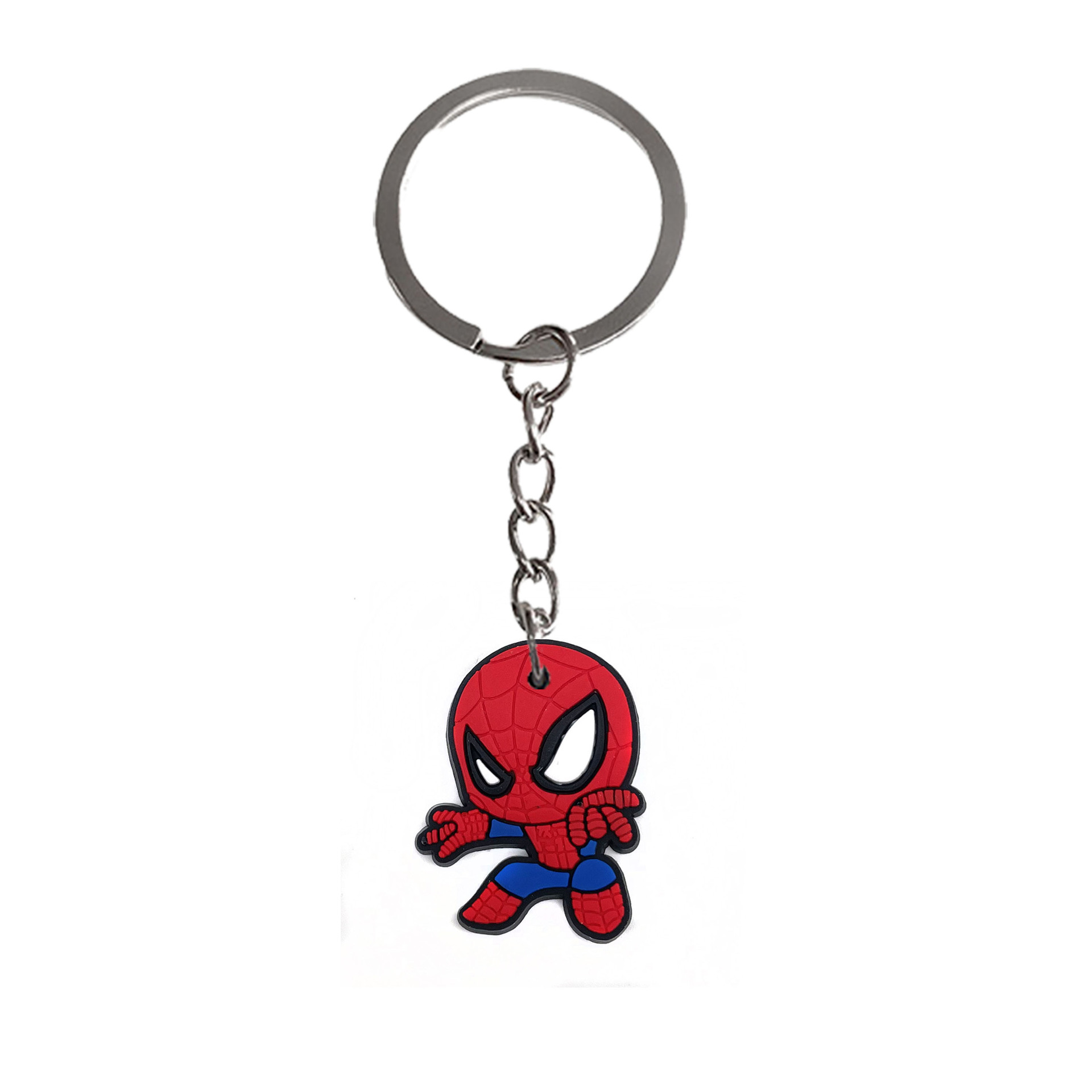 Spider-Man llavero adornos PVC de goma suave llavero accesorios DIY llavero pequeño regalo llavero colgante
