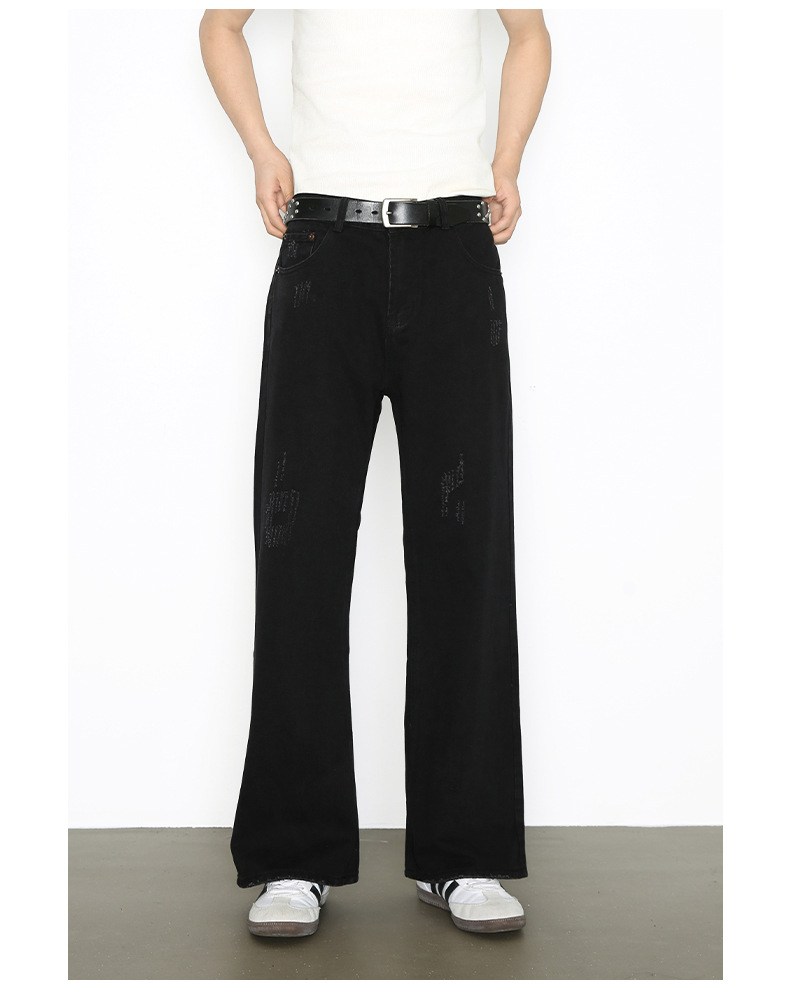 Flare Jeans High Street Style Loose Fit Straight Leg Slim Fit Long Pants American Trendy Brand Retro in Stock_mkmklike.com