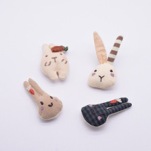 卡通长耳兔子配件儿童服装发饰鞋袜帽围巾包包半成品手工材料辅料