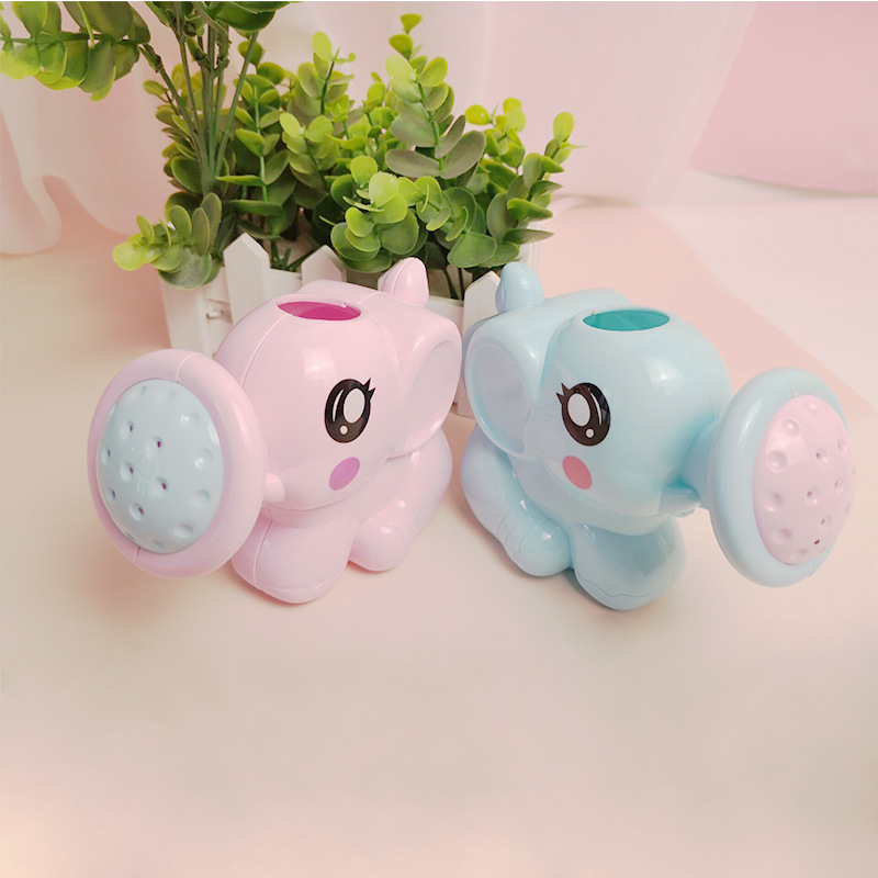 Baby and Toddler Shower Set with Elephant Shower Head, Water Spray Flower Pot, for Boys and Girls, Bathroom Water Play Toy, Beach Toy