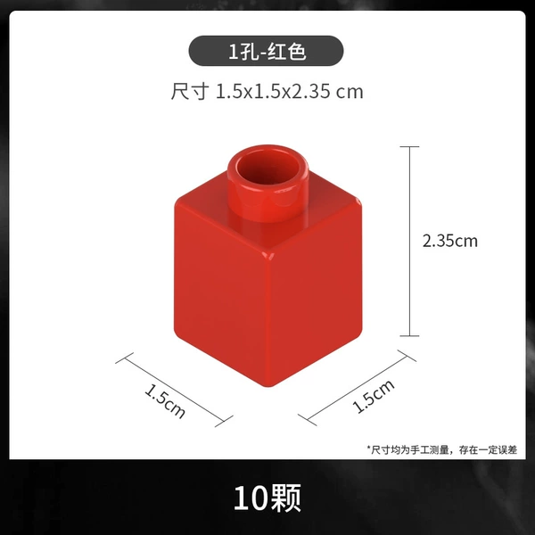 Large particles thick 1 hole 10 red