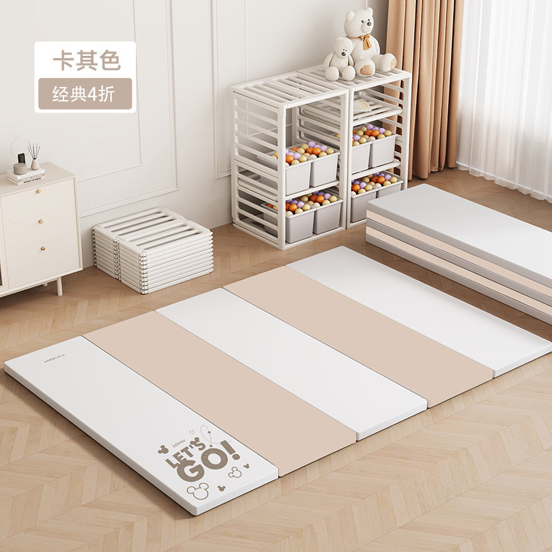 Alfombra para gateo de bebé XPE PU, plegable, de gran tamaño, acolchada, juguetes infantiles seguros y ecológicos