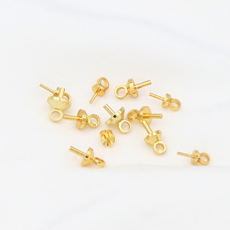 DIY Handmade Pure Copper Plated 14K/18K Real Gold Pearl Hanging Gold-Covered Non-Fading Lamb Eye Stud Ear Accessories B26 DIY Handmade Pure Copper Plated 14K/18K Real Gold Pearl Hanging Gold-Covered Non-Fading Lamb Eye Stud Ear Accessories B26