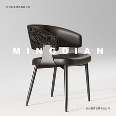 意式轻奢靠背餐椅椅子家用餐厅北欧现代简约靠背椅酒店洽谈凳子椅