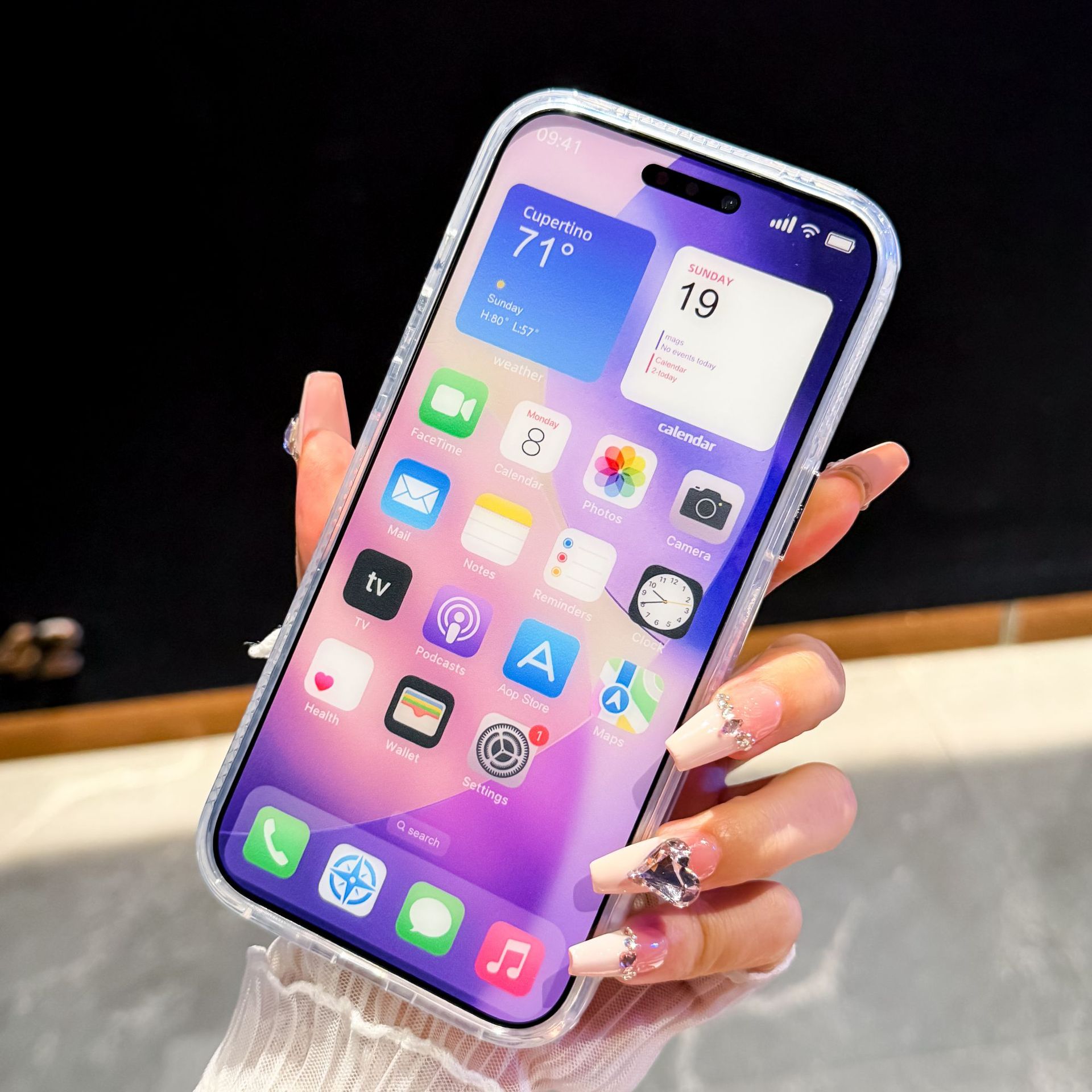 多巴胺指环支架手机壳适用苹果18潮流iPhone17Promax星钻软壳跨境