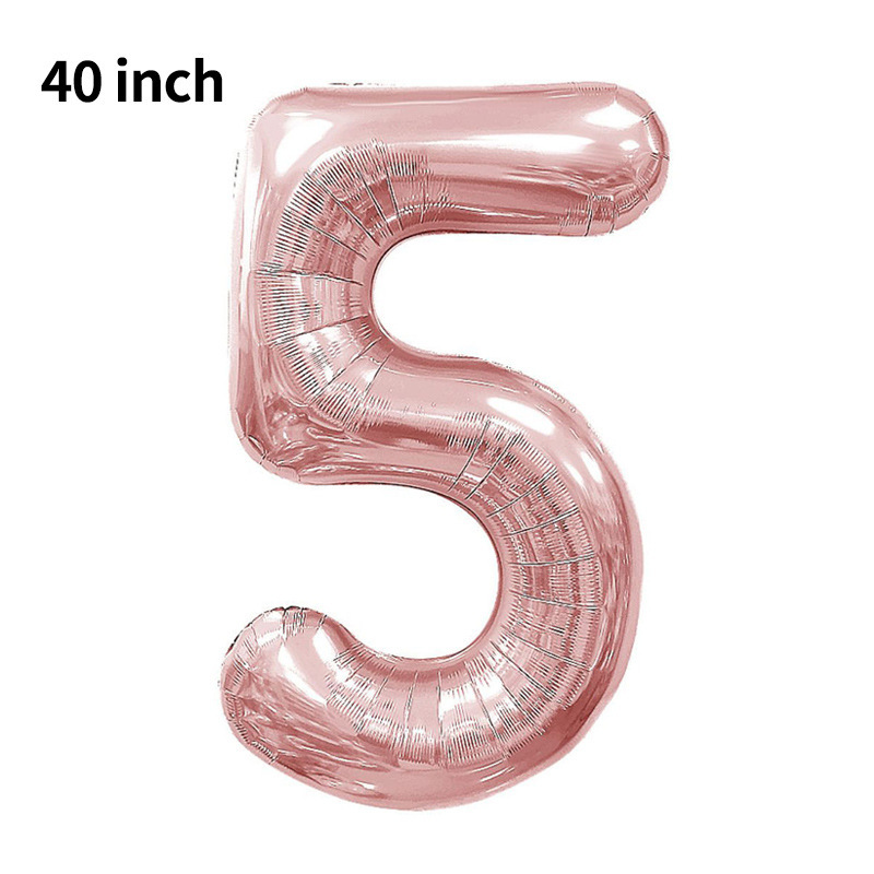 Globo digital transfronterizo grande de 40 pulgadas versión estadounidense 0-9 globo de película de aluminio decoración de fiesta de cumpleaños globo digital de imitación image 20