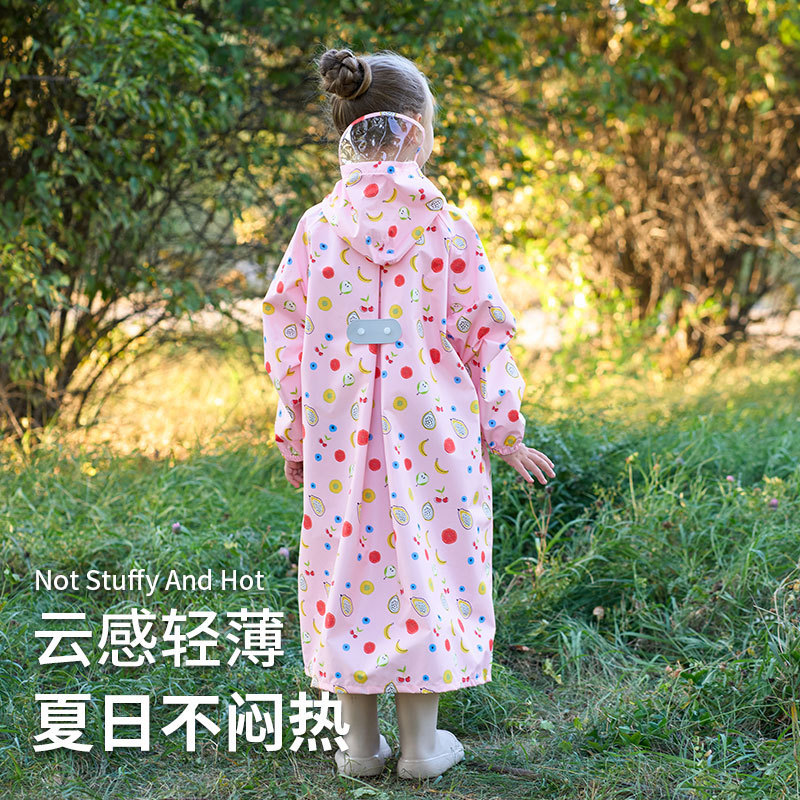 Children's Raincoat Kindergarten Special Anti-rainstorm Girls Boys 2025 New 2-year-old Baby Poncho with Schoolbag