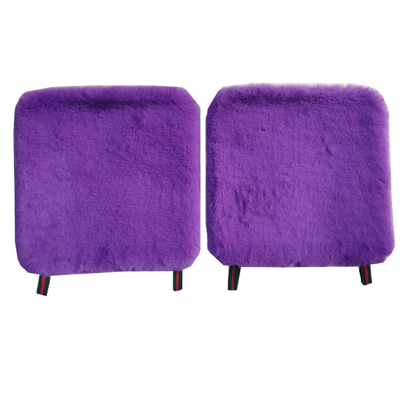 Autumn and Winter encryption thickened imitation rabbit fur three-piece car cotton cushion square cushion imitation wool car cushion without back cushion