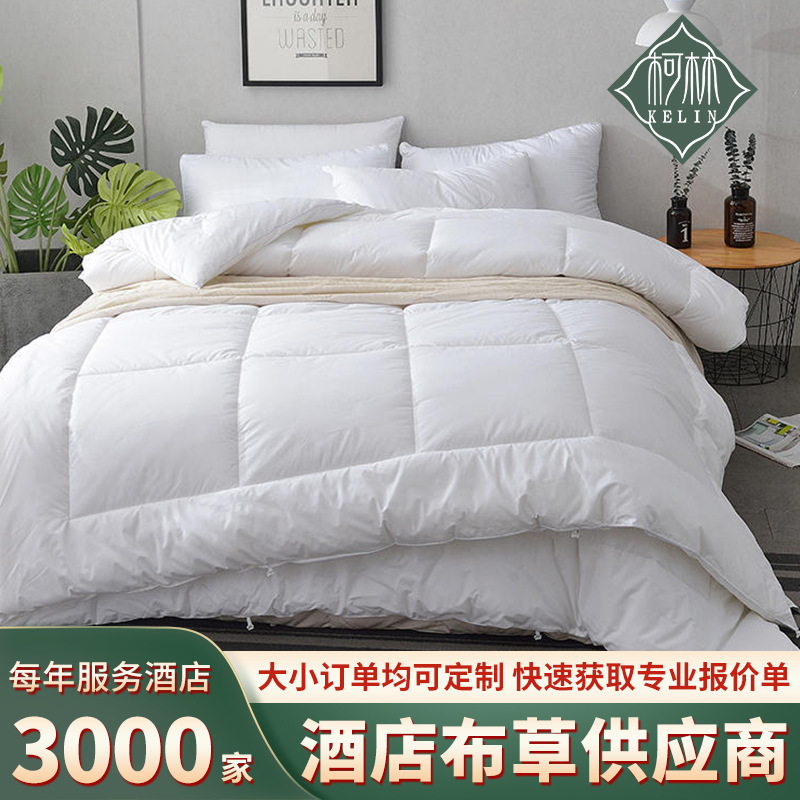 Hotel Quilt Core Feather Velvet Home Two-In-One Quilt for Guesthouses and Hotels, All-Season Quilt Linen for Guesthouses