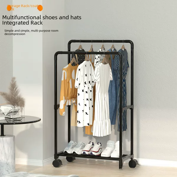 Cross-border Coat Rack Simple Drying Rack Multi-functional Shoes and Hats Integrated Storage Rack Bedroom Folding Spliced Storage Rack