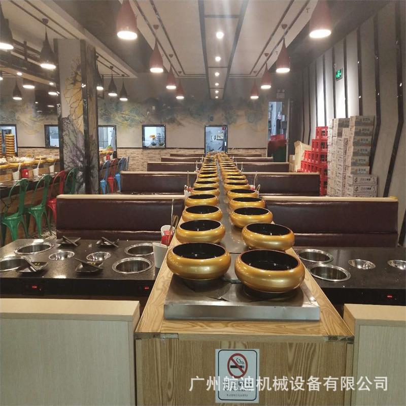 厂家供应旋转寿司拉带回转设备回转火锅自助输送带