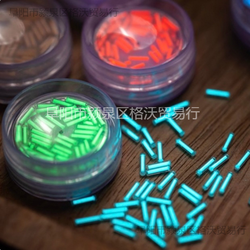 유리 발광 튜브 삼중수소 튜브 플랫 교체 손가락 자이로 스코프 형광 튜브 DIY 액세서리 장난감