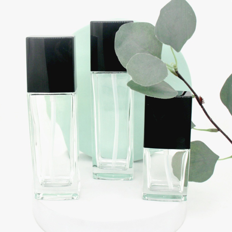 现货新款四方护肤品套装瓶方形玻璃精华液瓶水乳爽肤水膏霜分装瓶