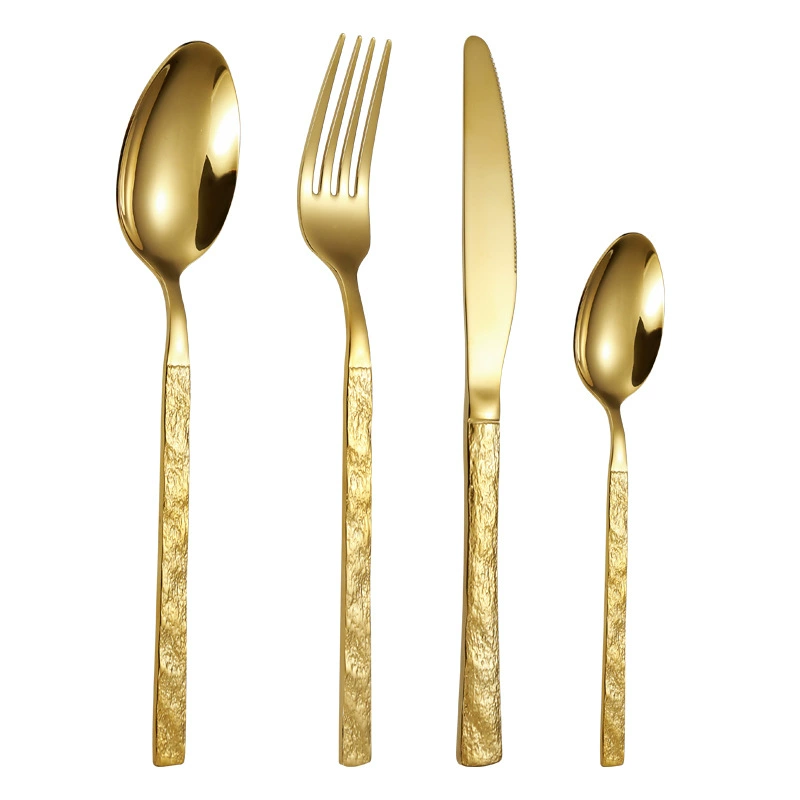 Creative golden tableware stainless steel, set, 4 piece set