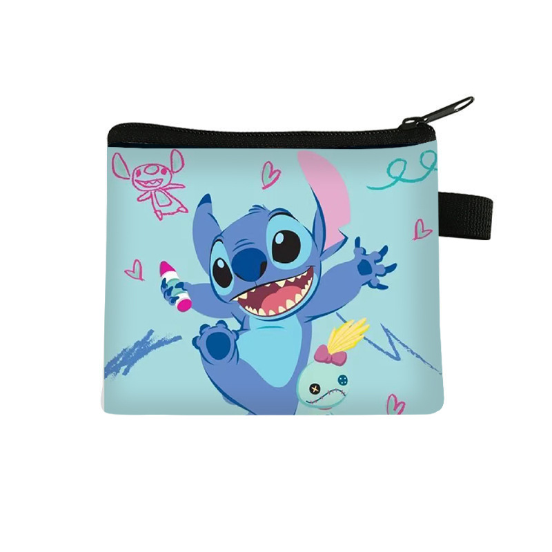 Monedero Infantil de Stitch, Popular en 2025, para Monedas, Llaves, Audífonos, Cartera de Poliéster con Dibujos Animados, Venta al Por Mayor