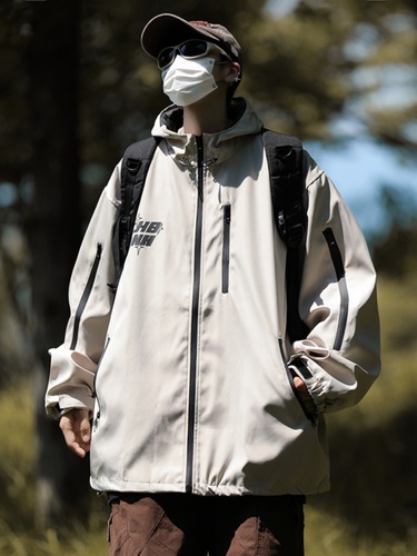 American functional combat jacket for men, spring and autumn outdoor loose couple coat, trendy brand versatile casual windproof jacket