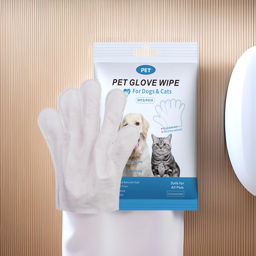 Домашние животные одноразовые перчатки для кошек и собак моющие салфетки для собак