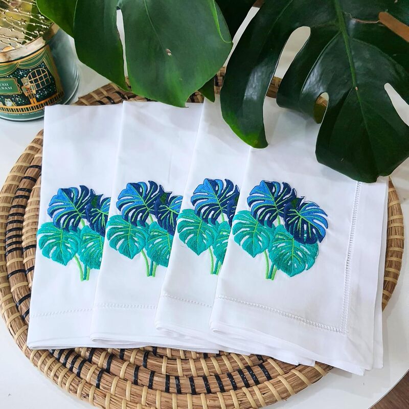 コンピュータ刺繍ロゴナプキン布熱転写加工カスタム植物口布 DIY パターンメーカー茶タオル|undefined