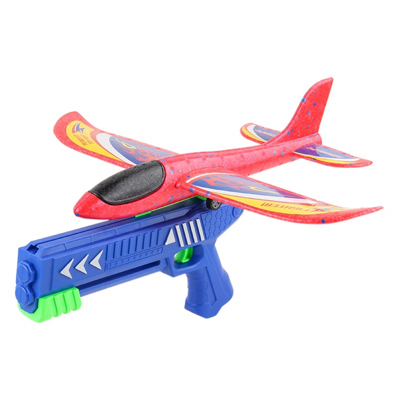 Juguetes de ocio para niños Catapulta de espuma Pistola de aviones Lanzamiento de un clic Lanzamiento de espuma EPP Juguetes deportivos para interiores y exteriores