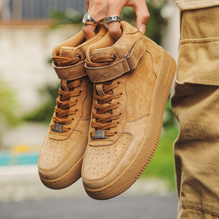 AJ original board shoes men's air force one mid-top new versatile work shoes retro German training shoes high-top mid-top boots