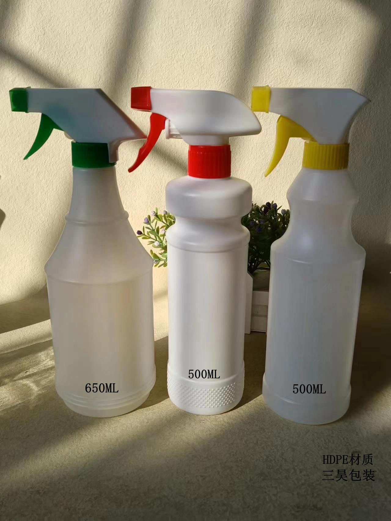 500ML 650ML 핸드 버튼형 직선 미세 미스트 스프레이 병 조롱박 모양의 에어컨 클리너 소독제 스프레이 병 공급