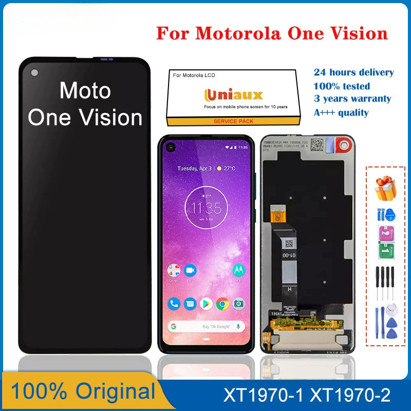 Applicable to Motorola Moto One Vision Screen LCD Interior and Outer Screen with Frame Assembly LCD