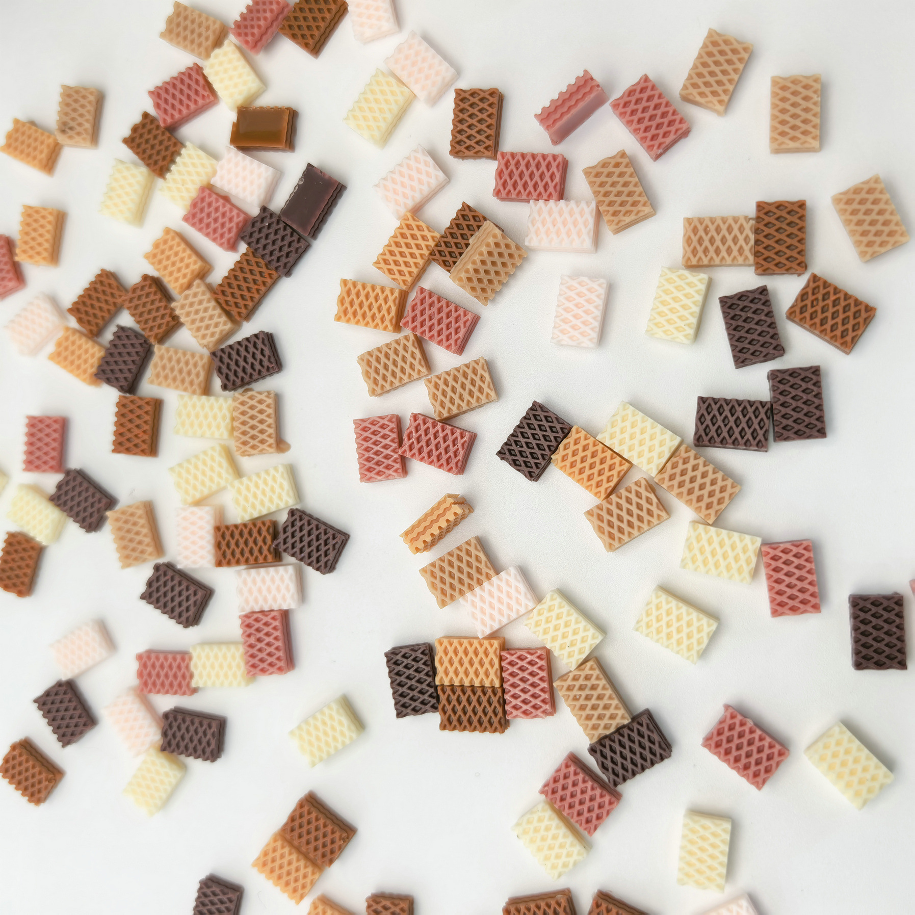 长方夜光仿真饼干美甲饰品食玩威化饼干diy手工发夹穿戴甲树脂