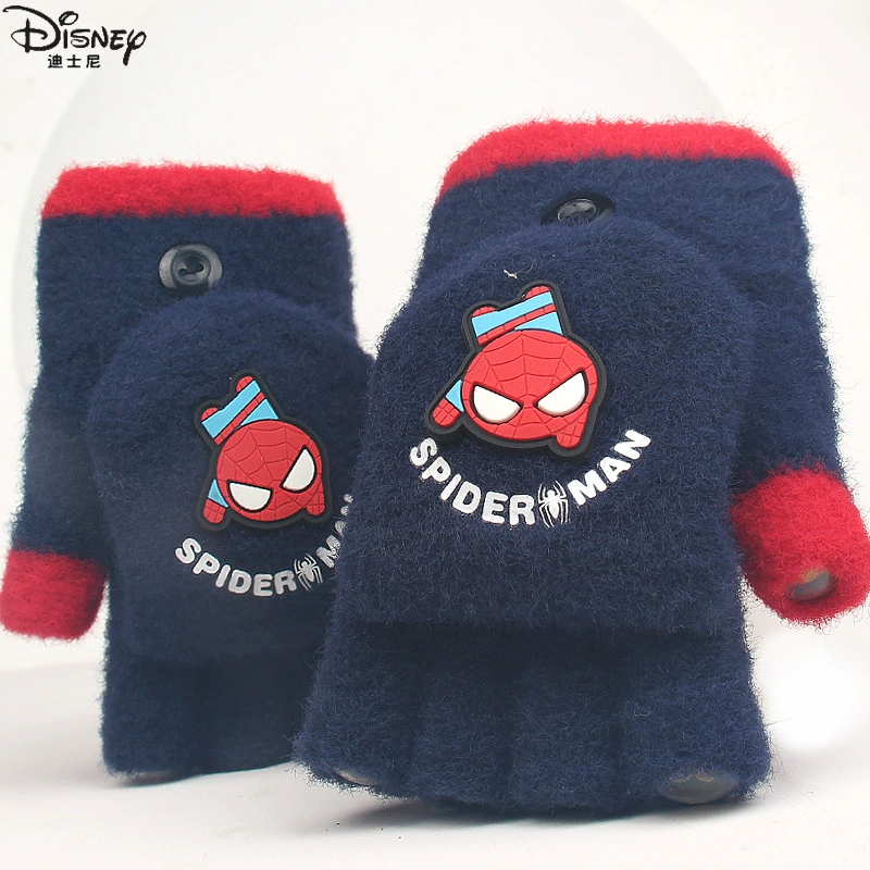 Strawberry, keep warm gloves for elementary school students writing, fingerless