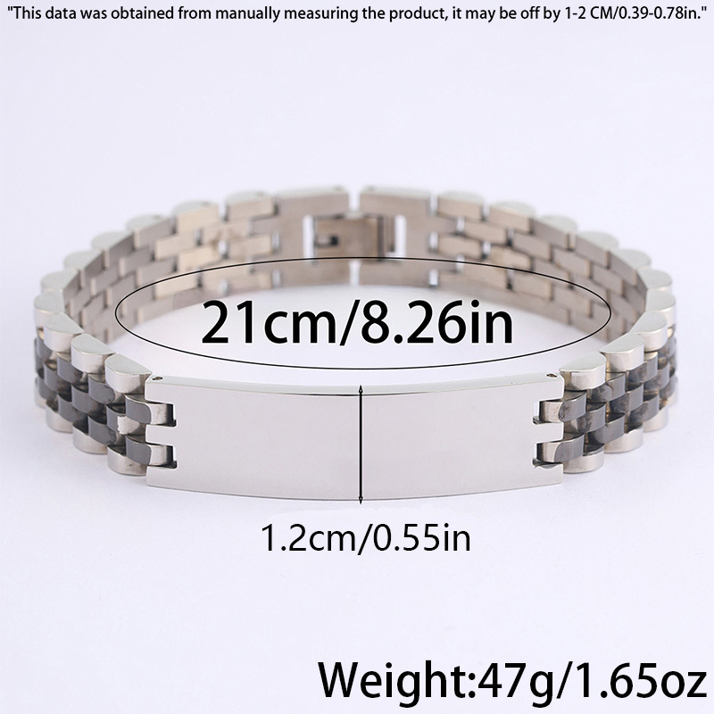 Brazalete de acero inoxidable L2L4 correa de reloj, correa de acero original, pulsera de correa de acero sólido para hombres y mujeres