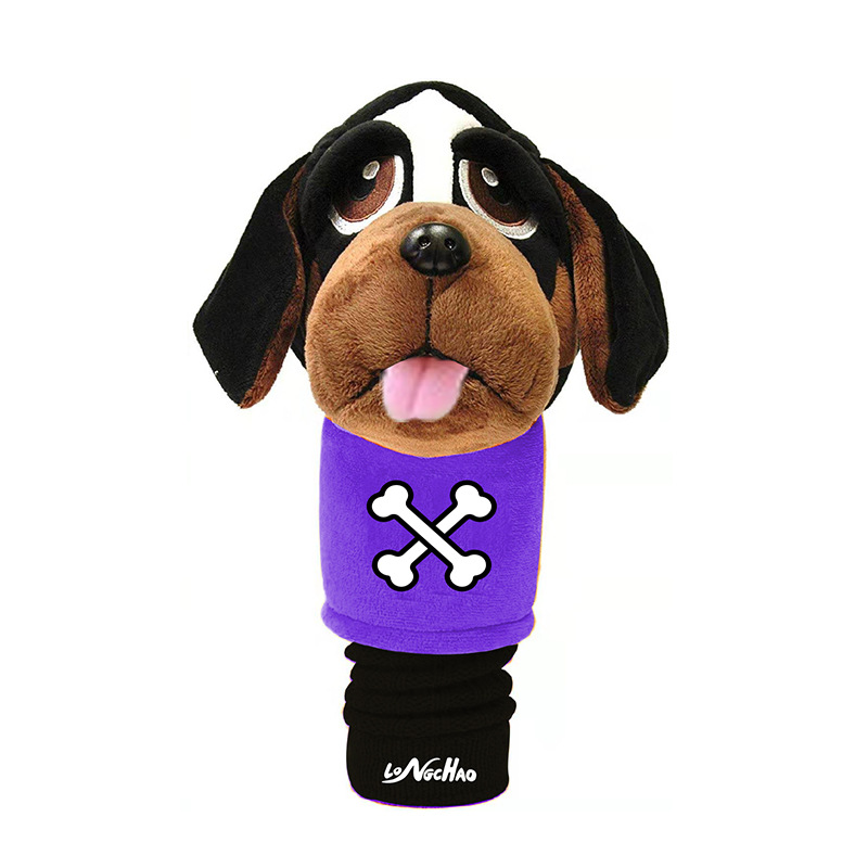Venta caliente transfronteriza Big Eye Dog Golf Club cubierta N ° 1 varilla de felpa tapa cubierta protectora cabeza de bola cubierta de fábrica al por mayor