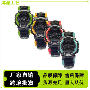 Cross-Border Hot Selling Outdoor Sports Enthusiasts Watch Seven-Core Paracord Braided Multi-Function Watch Love Emergency Mountaineering Watch