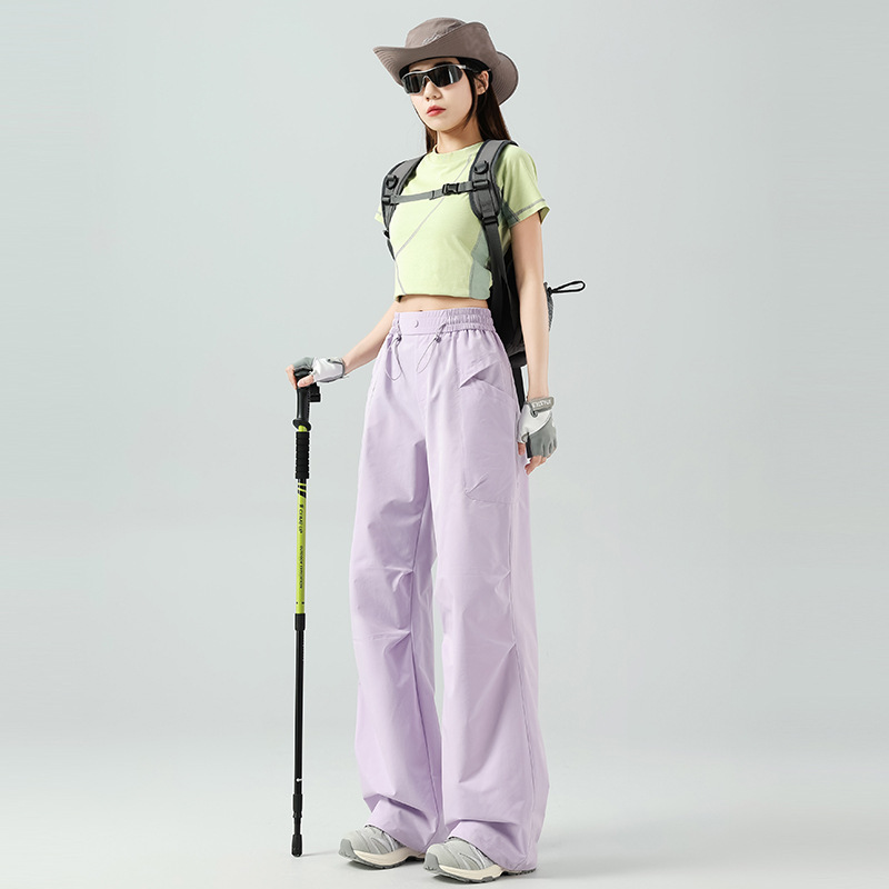 Men's and Women's Outdoor Workwear Plus-Size Wide-Leg Parachute Pants, Summer Women's Sports Pants, Hiking Pants, Loose Ice Silk Pants for Women Men's and Women's Outdoor Workwear Plus-Size Wide-Leg Parachute Pants, Summer Women's Sports Pants, Hiking Pants, Loose Ice Silk Pants for Women
