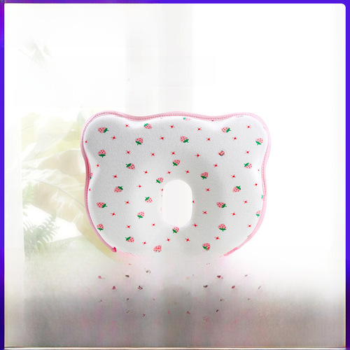Amazon Baby Shaping Pillow Teddy Bear 100% Cotton Slow Recovery Memory Foam Custom Wholesale 0-1 Year Newborn Pillow