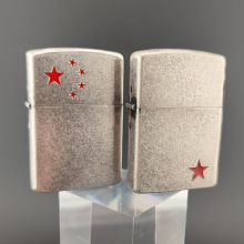 佐罗Z-WY016C旗古银滚花煤油打火机n22000复刻zip五星红五角星