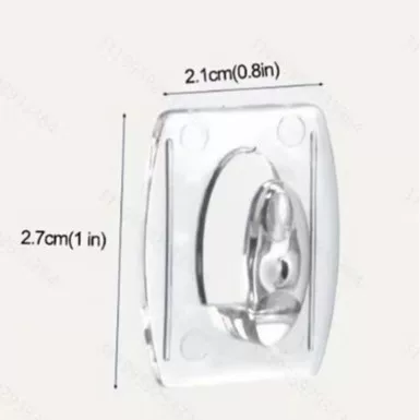 Transparent Plastic Hooks, Self-Adhesive Hooks, Traceless and Removable, Transparent Sticky Hooks for Masks