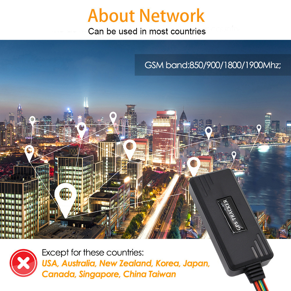 Gt06 Remote Oil Cut-Off Gps Tracker Overseas Version Classic Vehicle Satellite Locator South America Africa Brazil
