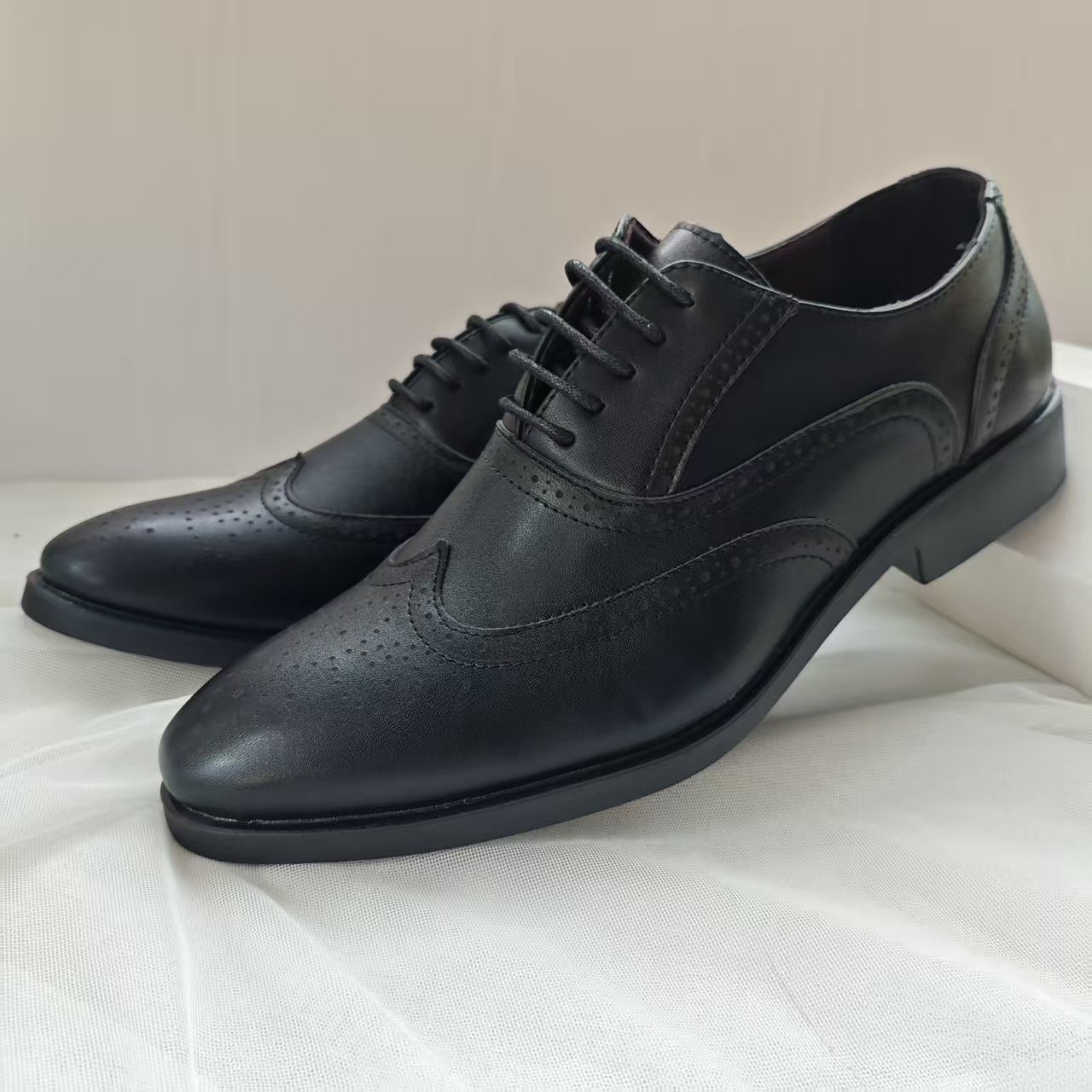 3115 Brogue Carved Leather Shoes for Men, Business Formal Trendy Shoes, New Style Gentleman Lace-Up Shoes