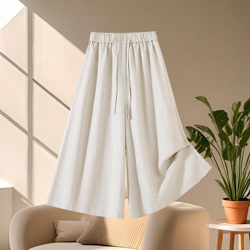 High-Waisted Slimming Skirt Pants for Women, 2026 New Summer Thin Style, Petite Cropped Skirt Pants, Loose Fit, Flattering, Drapey Wide-Leg Pants High-Waisted Slimming Skirt Pants for Women, 2026 New Summer Thin Style, Petite Cropped Skirt Pants, Loose Fit, Flattering, Drapey Wide-Leg Pants