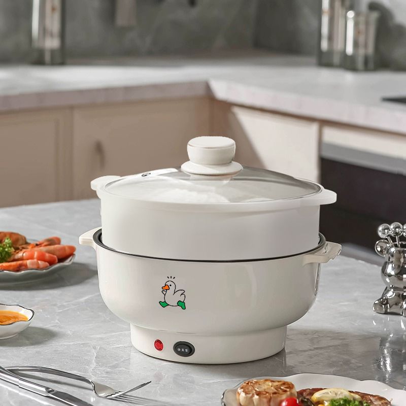 유백색 두꺼운 식품 등급 [싱글 포트 + 찜기] 1.5L
